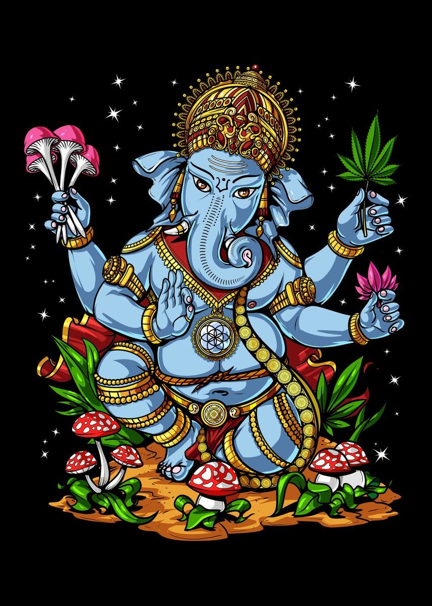 Cannabis Stoner Wall Art Design 39 A2 Size Posters-Pixel Demon