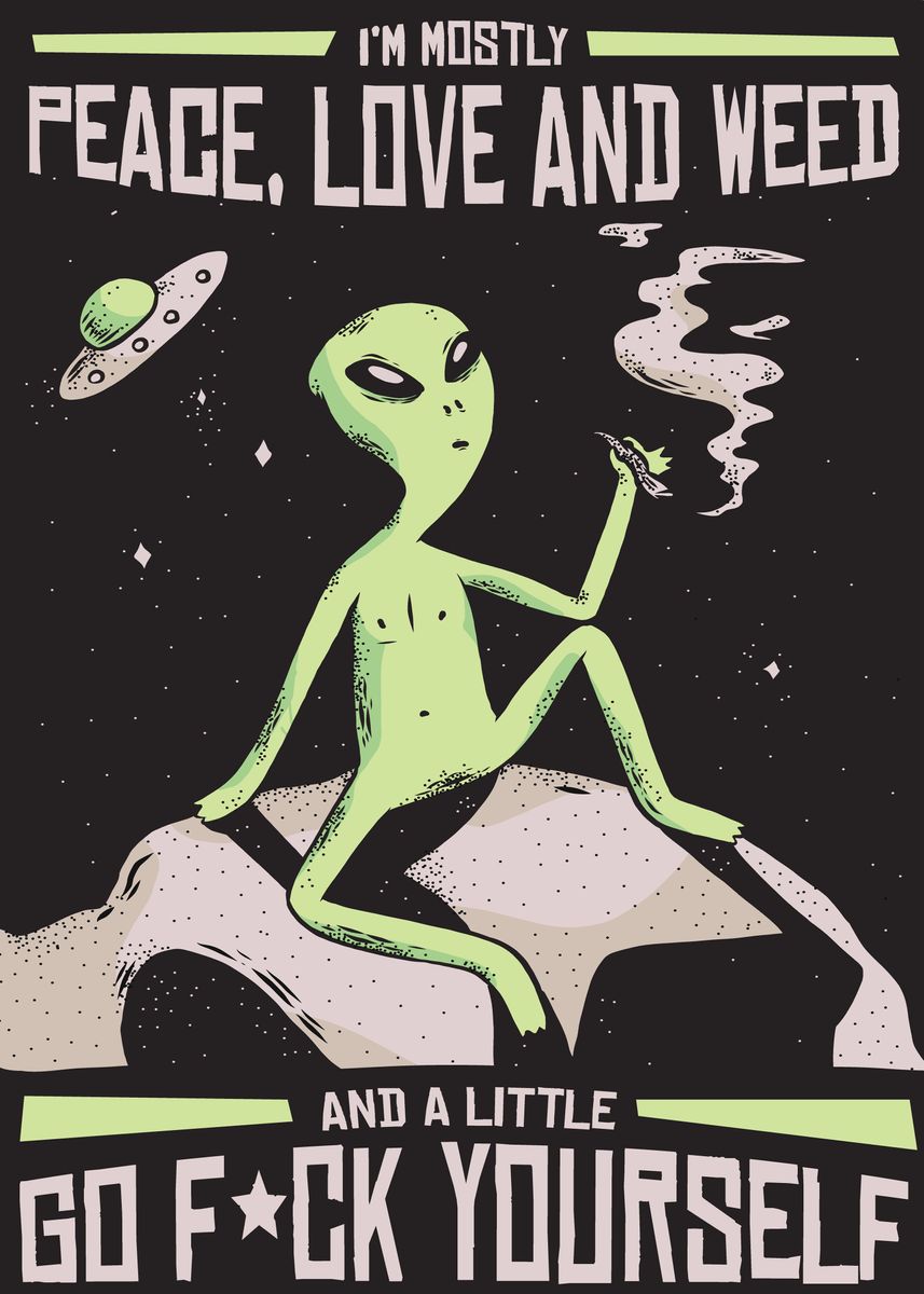 Cannabis Stoner Wall Art Design 40 A2 Size Posters-Pixel Demon