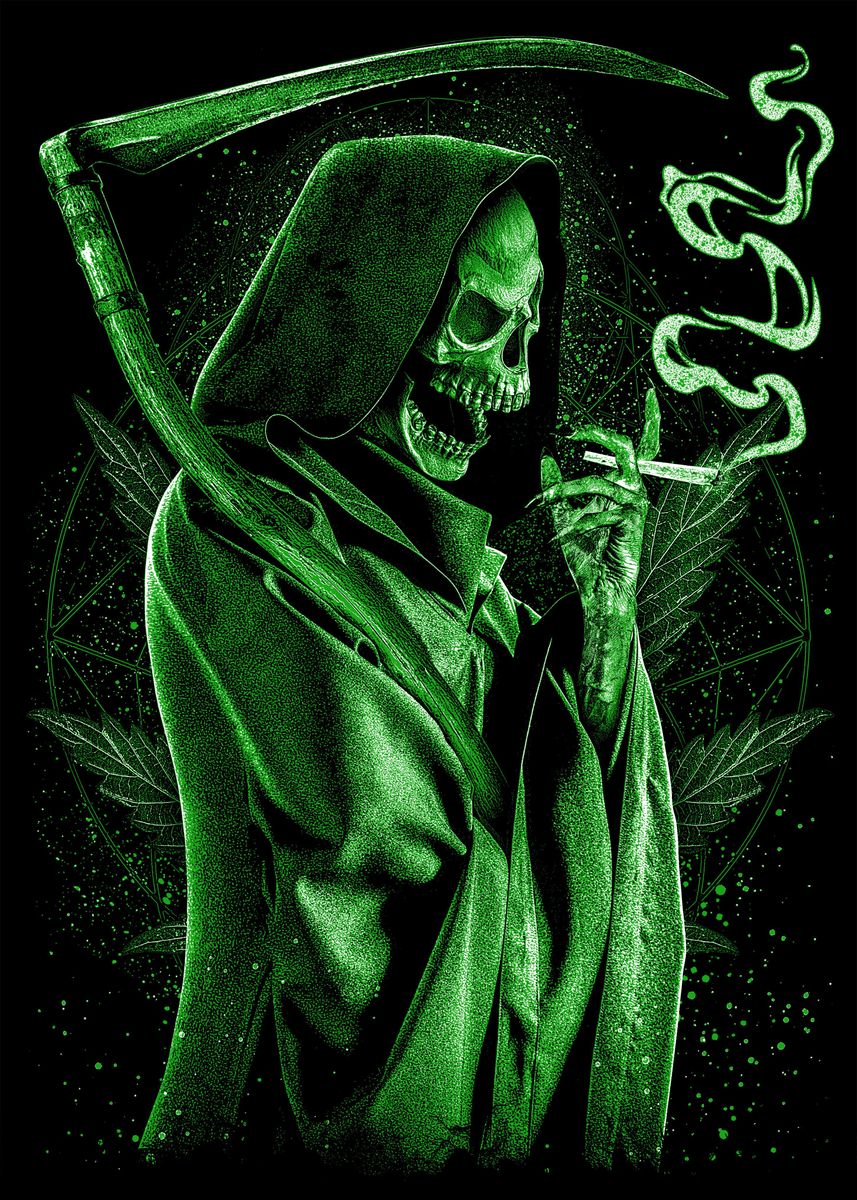 Cannabis Stoner Wall Art Design 43 A2 Size Posters-Pixel Demon