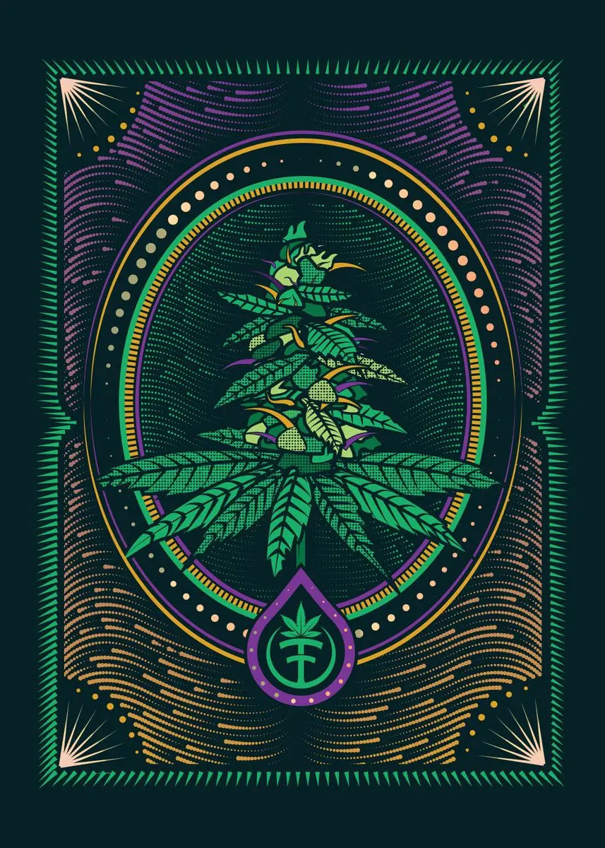 Cannabis Stoner Wall Art Design 8 A2 Size Posters-Pixel Demon