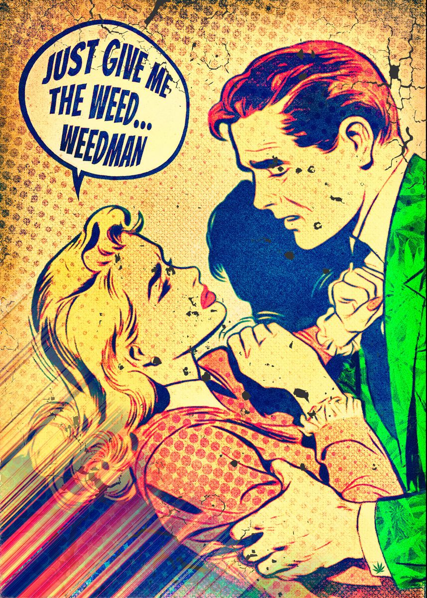 Cannabis Stoner Wall Art Design 9 A2 Size Posters-Pixel Demon