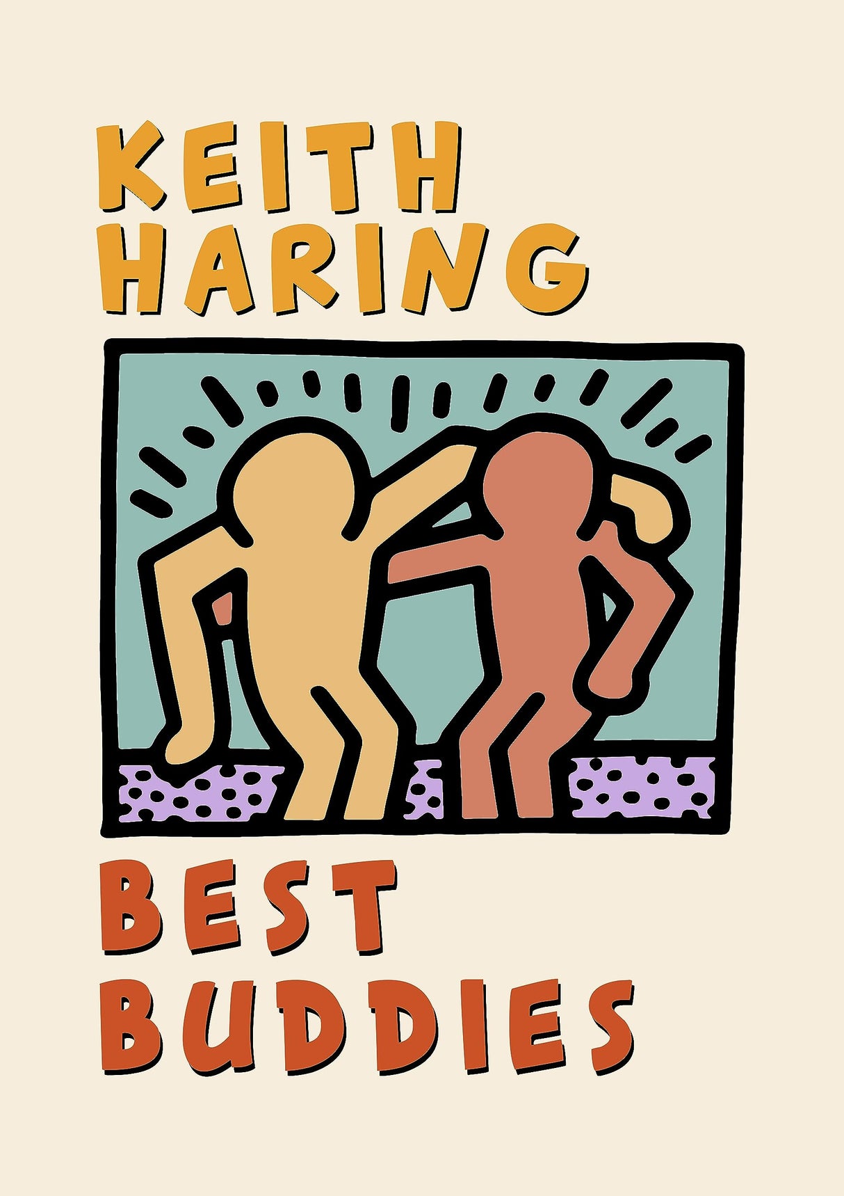Keith Haring Best Buddies A2 Size Posters-Pixel Demon