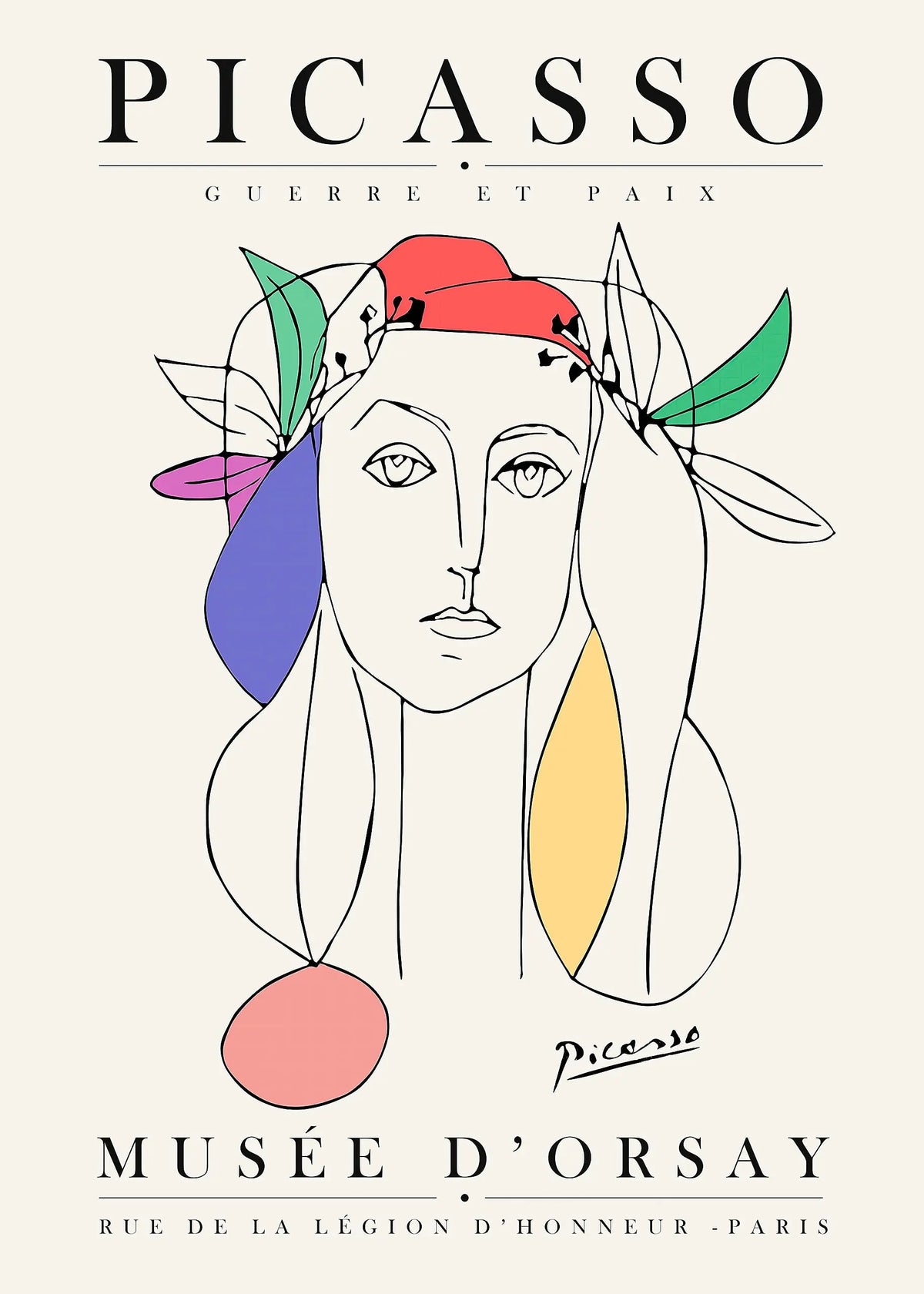 Matisse Picasso Pastel Colour s Design 15 A2 Size Posters-Pixel Demon