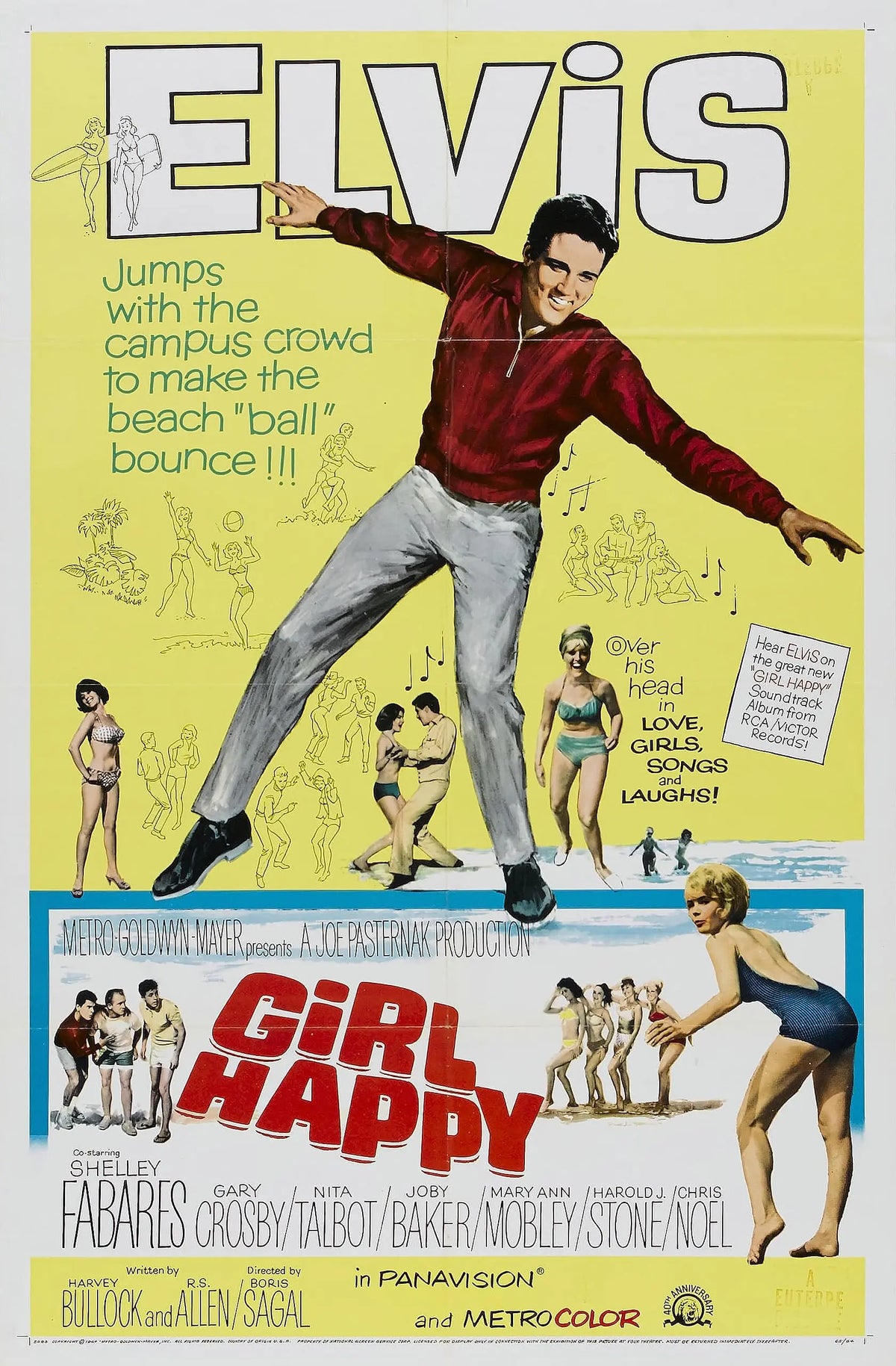 Elvis Presley Girl Happy A2 Size Movie Poster-Pixel Demon