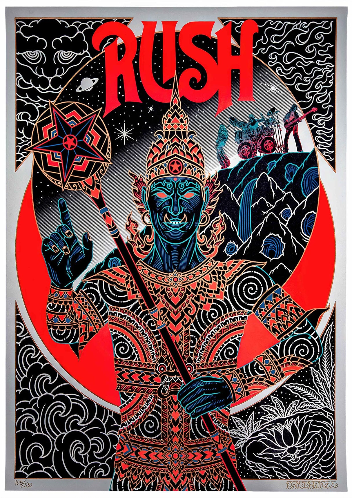 Rush 1 Vintage Gig A2 Size Posters-Pixel Demon