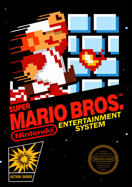Retro SNES Super Mario bros A2 Size Posters-Pixel Demon