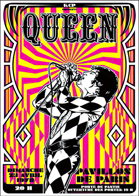 queen Vintage Gig A2 Size Posters-Pixel Demon