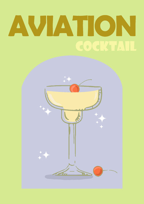 Retro Cocktail Wall Art Aviation A2 Size Posters-Pixel Demon