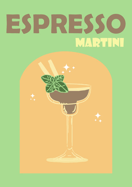 Retro Cocktail Wall Art Espresso A2 Size Posters-Pixel Demon