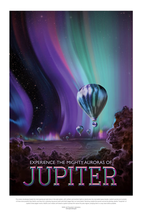 Retro NASA Space Travel Style Jupiter A2 Size Posters-Pixel Demon