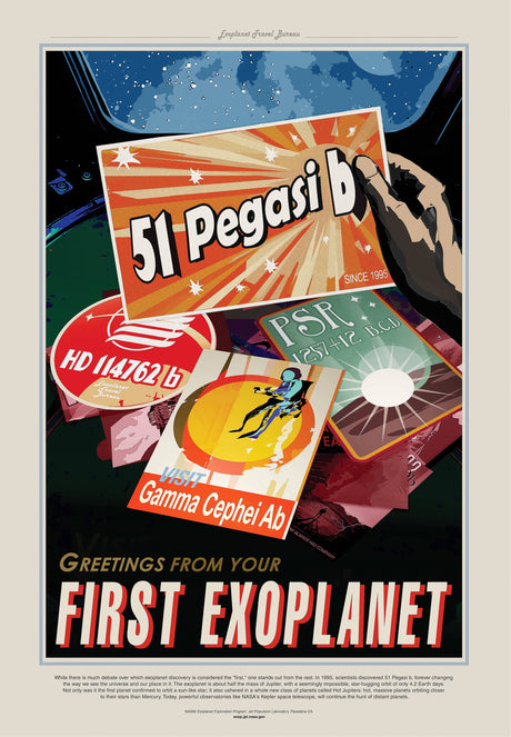 Retro NASA Space Travel Style Peg 51 A2 Size Posters-Pixel Demon