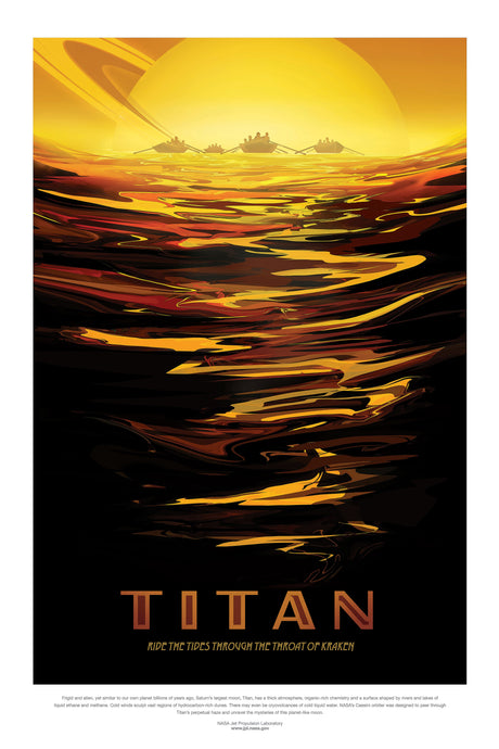 Retro NASA Space Travel Style Titan A2 Size Posters-Pixel Demon