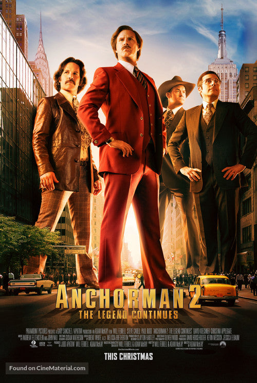 Anchorman 2: The Legend Continues Cinema Movie Poster A2 Size