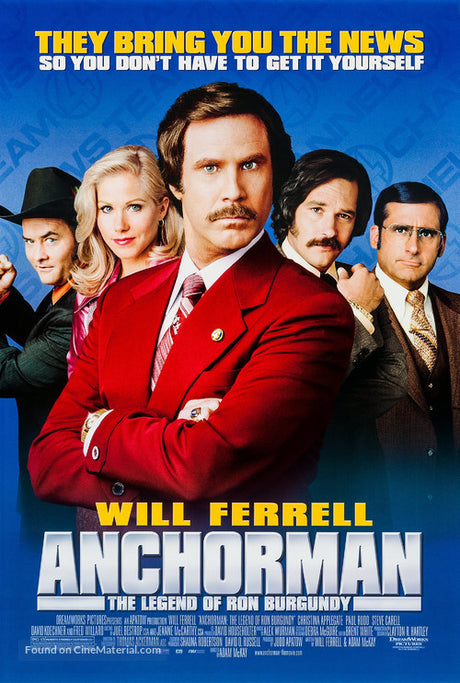 Pixel Demon Anchorman: The Legend of Ron Burgundy Movie Poster A2 Size