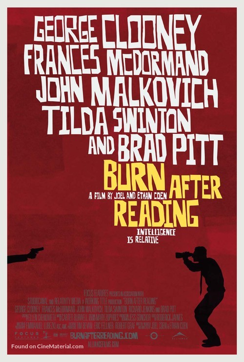 Burn After Reading Cinema Movie Poster A2 Size