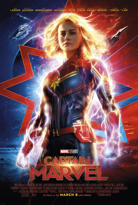 Captain Marvel A2 Size Movie Poster-Pixel Demon