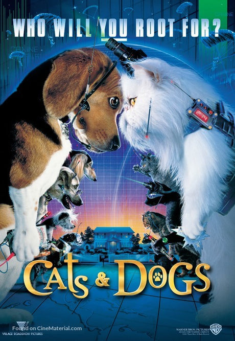 Pixel Demon Cats & Dogs Movie Poster A2 Size