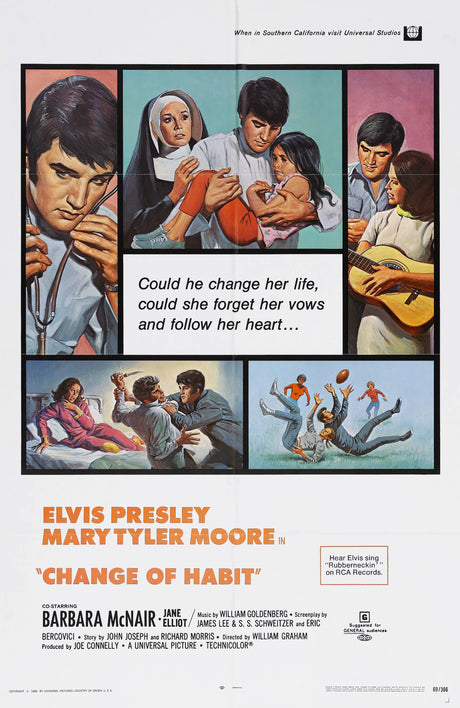 Elvis Presley Change Of Habit A2 Size Movie Poster-Pixel Demon