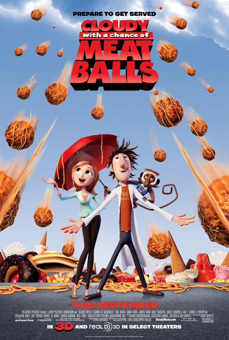 Cloudy With A Chance Of Meatballs A2 Size Movie Poster-Pixel Demon