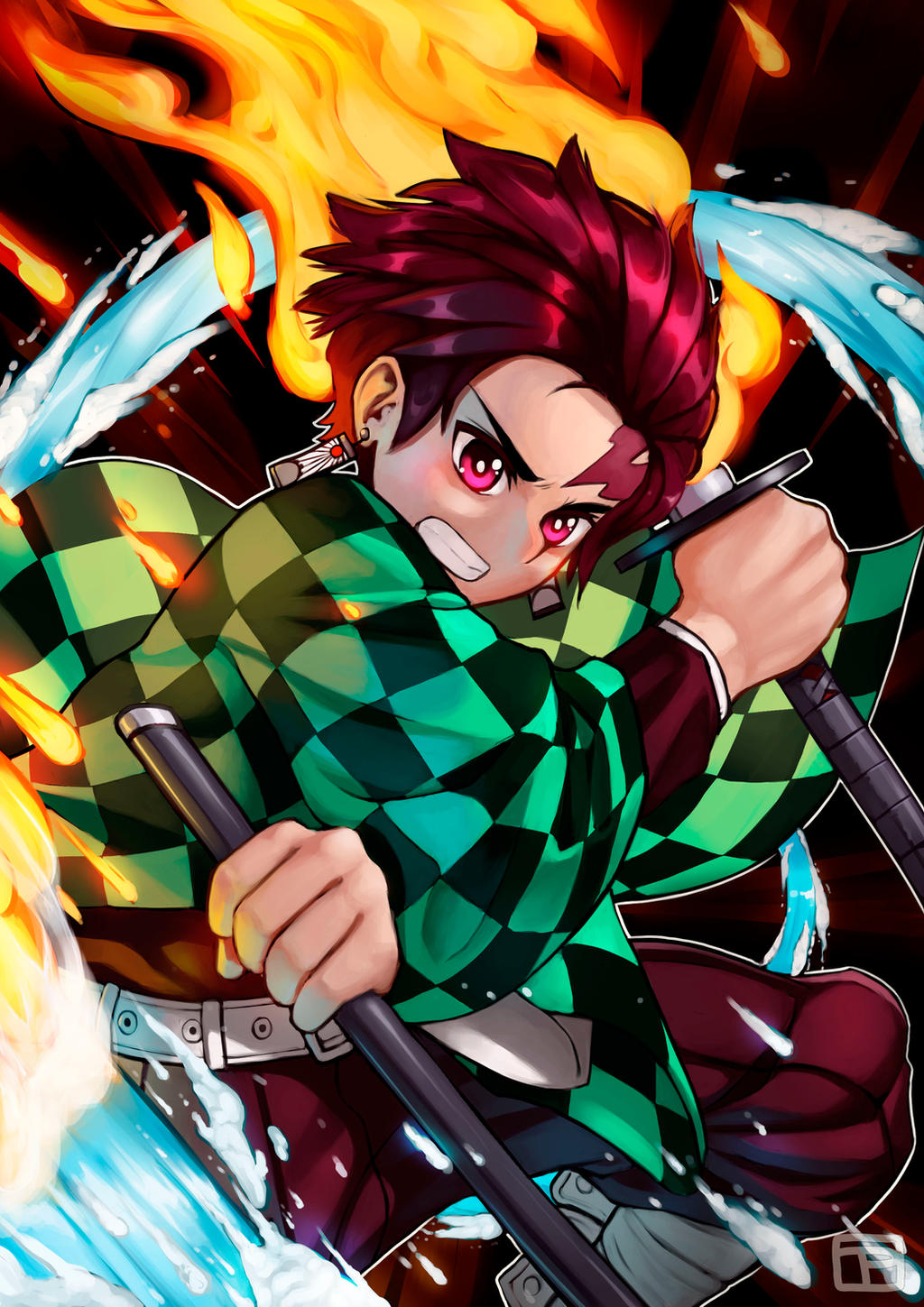 Demon Slayer Anime Design 3 A2 Size Posters-Pixel Demon