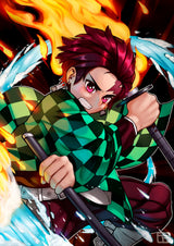 Demon Slayer Anime Design 3 A2 Size Posters-Pixel Demon