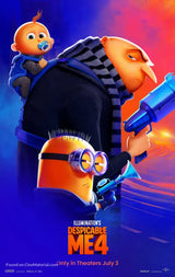Despicable Me 4 Cinema Movie Poster A4 Size Version 1