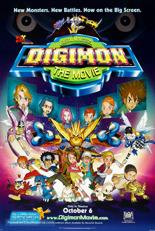 Pixel Demon Digimon: The Movie Movie Poster A2 Size
