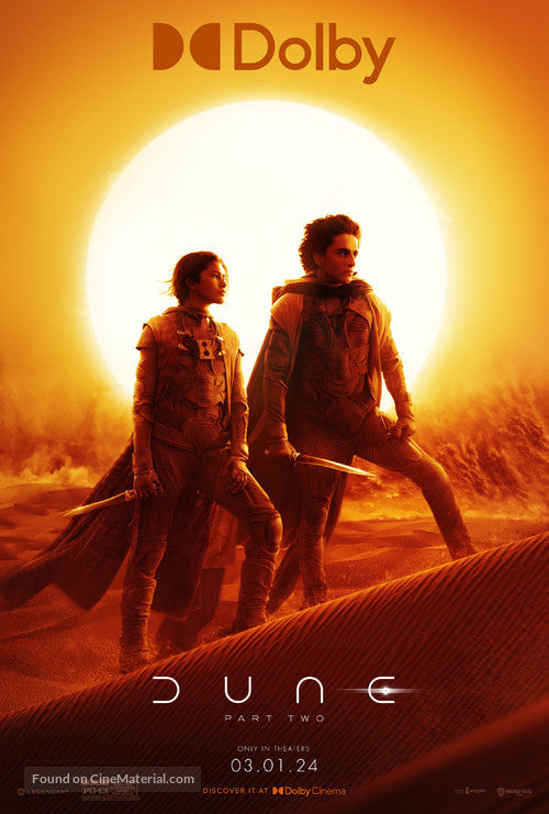 Dune Part 2 Cinema Movie Poster A2 Size Version 2