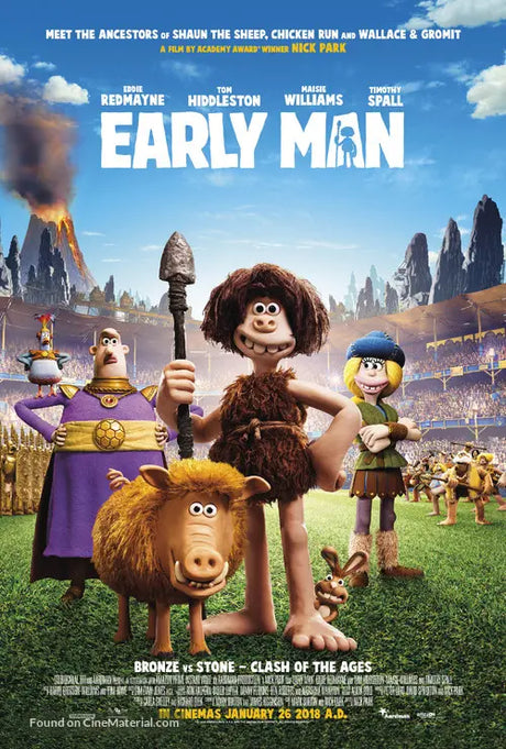 Pixel Demon Early Man Movie Poster A2 Size