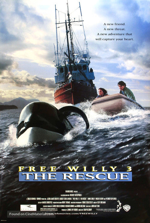 Free Willy 3: The Rescue Cinema Movie Poster A2 Size