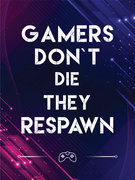 Gamer Text Quotes Design 2 A2 Size Posters-Pixel Demon