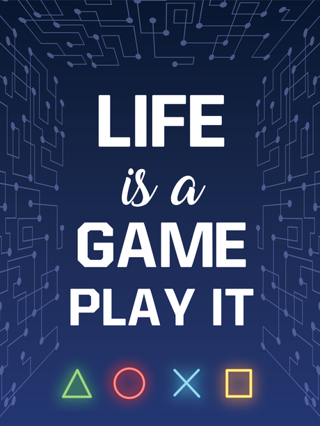 Gamer Text Quotes Design 5 A2 Size Posters-Pixel Demon