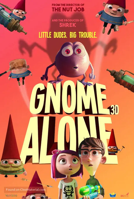 Pixel Demon Gnome Alone Movie Poster A2 Size