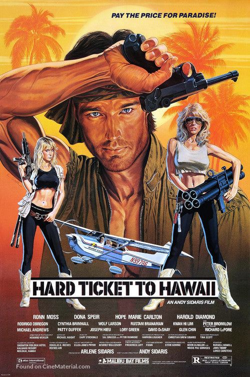 Pixel Demon Hard Ticket to Hawaii Movie Poster A2 Size