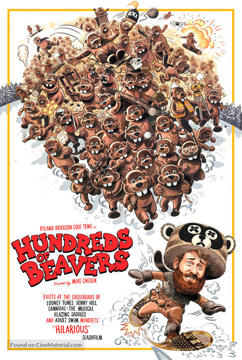 Hundreds of Beavers Cinema Movie Poster A2 Size