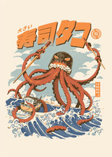 Vintage Japanese Kaijus Wall Art Option 1 A2 Size Posters-Pixel Demon