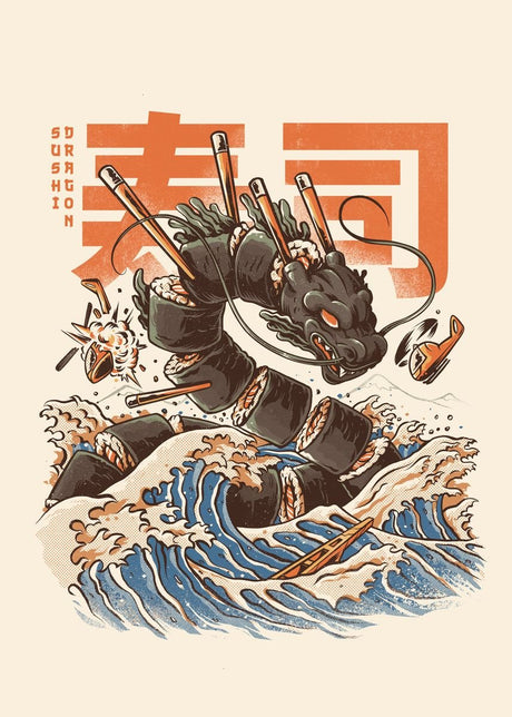 Vintage Japanese Kaijus Wall Art Option 3 A2 Size Posters-Pixel Demon