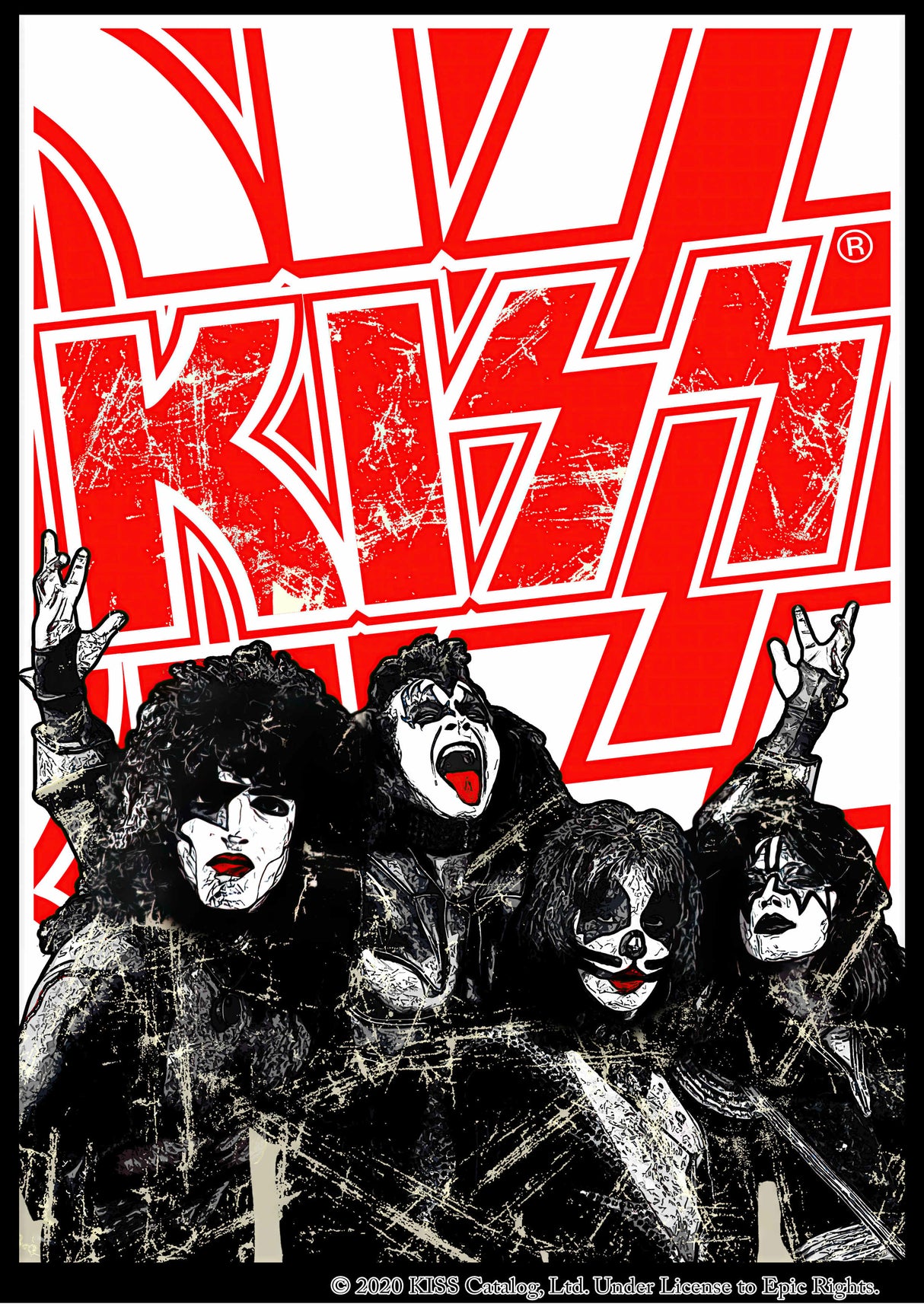 Kiss 1 Vintage Gig A2 Size Posters-Pixel Demon