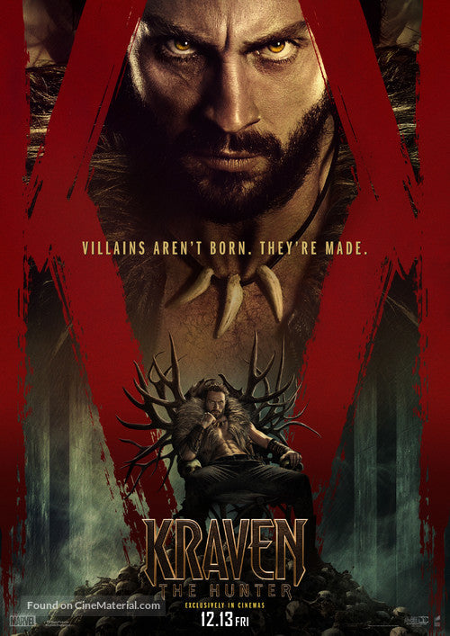 Kraven The Hunter Movie Poster A2 Size Vers 2