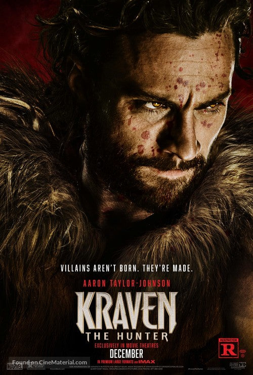 Kraven The Hunter Movie Poster A2 Size Vers 3