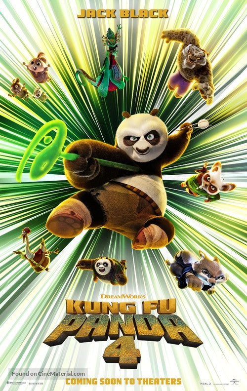 Kung Fu Panda 4 Cinema Movie Poster A2 Size Version 1