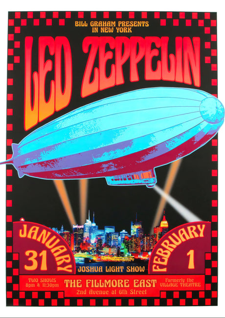 led zepplin Vintage Gig A2 Size Posters-Pixel Demon