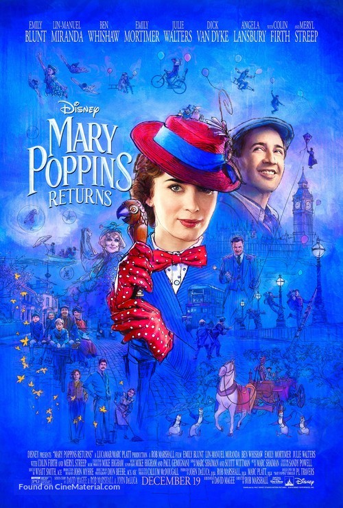 Mary Poppins Returns Cinema Movie Poster A2 Size