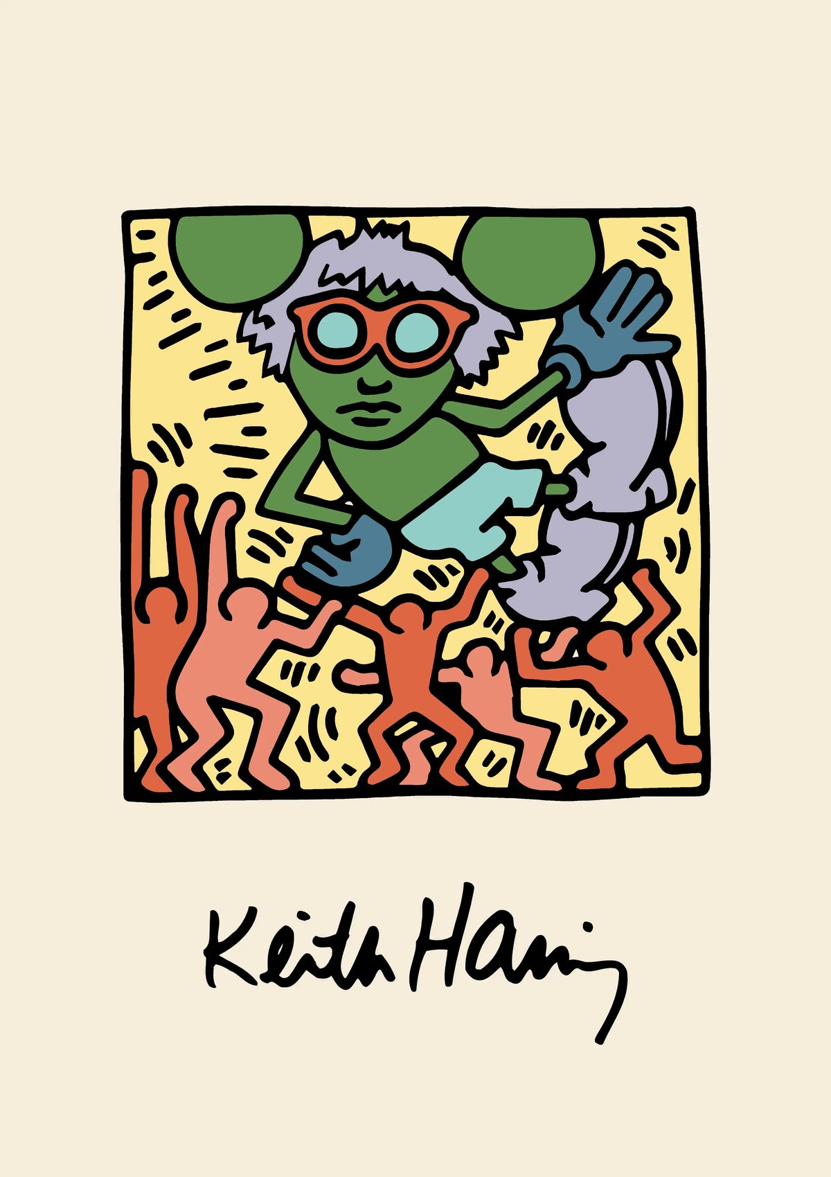 Keith Haring Mickey A2 Size Posters-Pixel Demon