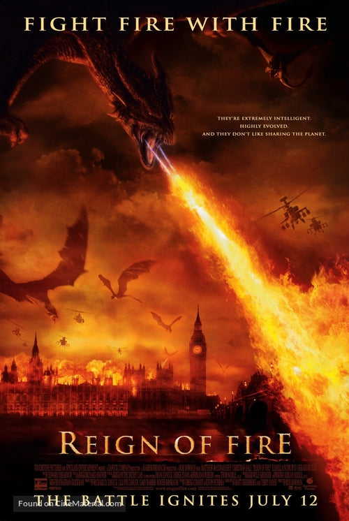 Reign of Fire Cinema Movie Poster A2 Size