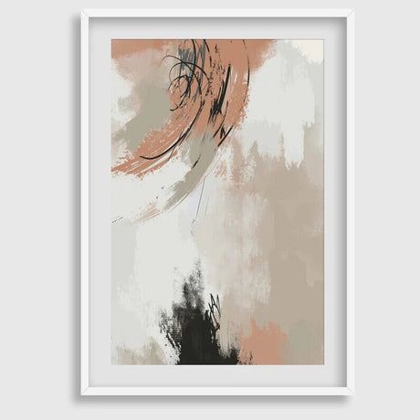 Teracotta Neutral Abstract Wall Art Set Of 3 A2 Posters - Pixel Demon