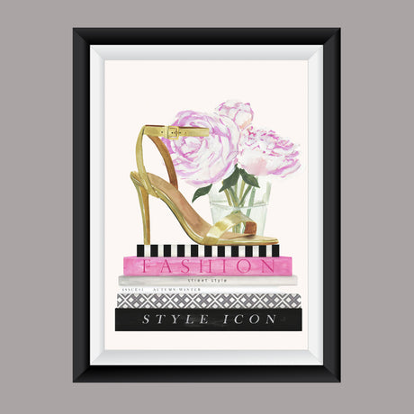 Fashion Wall Art Shoes and books A2 Size Posters-Pixel Demon