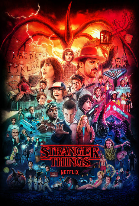 Stranger Things A2 Size Movie Poster-Pixel Demon