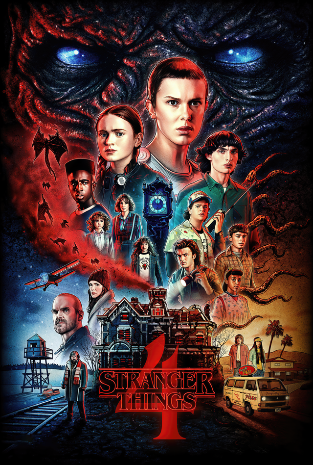 Stranger Things Design 1 A2 Size Posters-Pixel Demon