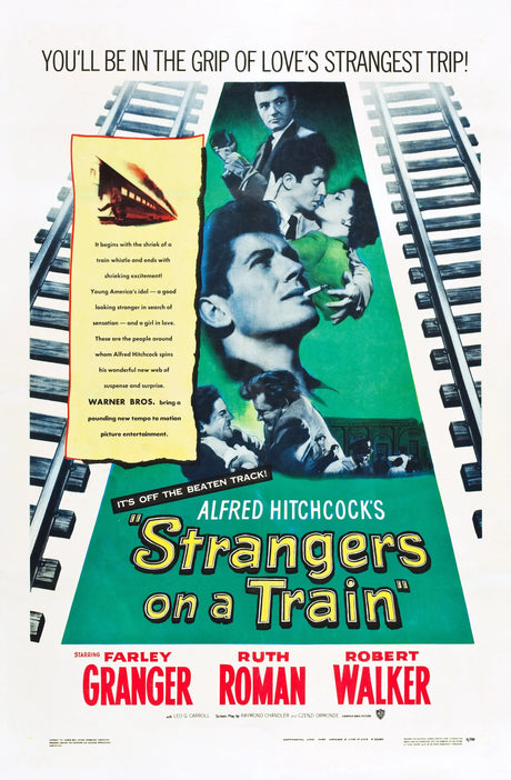 Strangers On A Train A2 Size Movie Poster-Pixel Demon